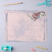 Roze en blauwe witte konijn Alice in Wonderland Tissuepapier (Craft)