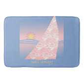 Roze en blauwe zee weg badmat (Voorkant)