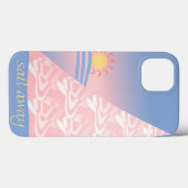 Roze en blauwe zee weg Case-Mate iPhone case (Achterkant (horizontaal))