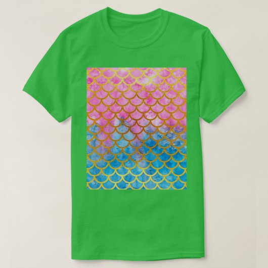 Roze en blauwe zeemeerminnen t-shirt (Design voorkant)