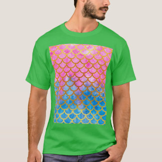 Roze en blauwe zeemeerminnen t-shirt