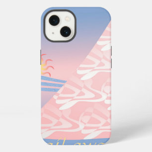 Roze en Blauwe Zeil Weg iPhone 13 Hoesje