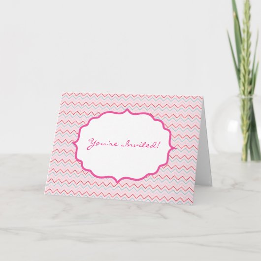 Roze en blauwe Zig Zag gebarsten (Voorkant)
