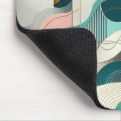 Roze en Blauwgroen Abstracte Muismat (Hoek)