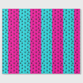 Roze en Blauwgroen afdrukpagina Cadeaupapier (Vlak)