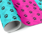 Roze en Blauwgroen afdrukpagina Cadeaupapier (Rol Hoek)