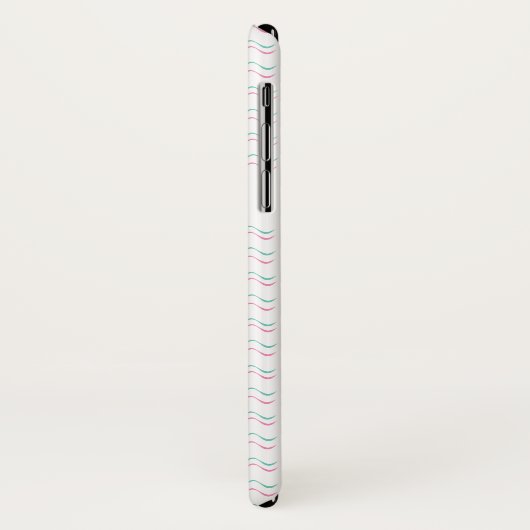 Roze en Blauwgroen avy Stripes aangepaste monogram Case-Mate iPhone Case (Achterkant/links)