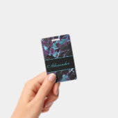 Roze en Blauwgroen Bagagelabel met afneembare stij Badge (Handheld)