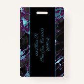 Roze en Blauwgroen Bagagelabel met afneembare stij Badge (Achterkant)