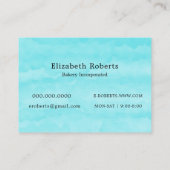 Roze en Blauwgroen Bakkerijproducten Visitekaartje (Achterkant)