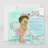 Roze en Blauwgroen blauw Afrikaans-Amerikaans Baby Kaart (Voorkant)