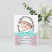 Roze en Blauwgroen Blue Sweet 16 Party Kaart (Staand voorkant)