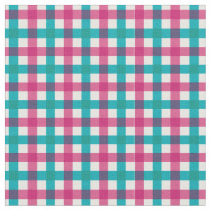 Roze en Blauwgroen Bright Summer Gingham Pset/Tart Stof