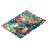  Roze en Blauwgroen Camping Thema Notitieboek (Linkerzijde)