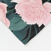 Roze en Blauwgroen Draken Aziatisch Landschap yin  Fleece Deken (Hoek)