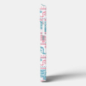 Roze en Blauwgroen etnisch olifantenpatroon Case-Mate iPhone Case (Achterkant / Links)