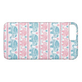Roze en Blauwgroen etnisch olifantenpatroon Case-Mate iPhone Case (Achterkant (Horizontaal))
