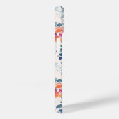 Roze en Blauwgroen Floral Patroon Case-Mate iPhone Case (Achterkant / Rechts)