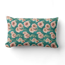  roze en Blauwgroen Floral Patroonontwerp