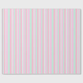 Roze en Blauwgroen gestripte Gift Wrap Cadeaupapier (Vlak)
