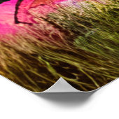 Roze en Blauwgroen Graffiti Art | Verlaten woning Poster (Hoek)