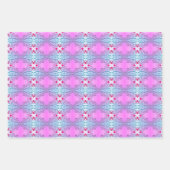 Roze en Blauwgroen inpakpapier Flat Sheet Set van  (Voorkant 2)