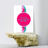 Roze en Blauwgroen kankerkaart Kaart