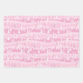 Roze en Blauwgroen kerstbomen Inpakpapier Vel (Voorkant 2)