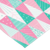 Roze en Blauwgroen kerstbomen Tafelkleed (Gekanteld)