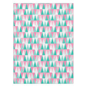 Roze en Blauwgroen kerstbomen Tafelkleed (Voorkant)