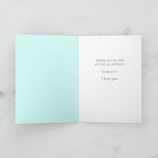 Roze en Blauwgroen kolibries Moederdag Kaart (Binnen)