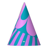 Roze en Blauwgroen lijn Feesthoedjes (Links)