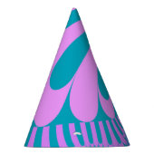 Roze en Blauwgroen lijn Feesthoedjes (Rechts)