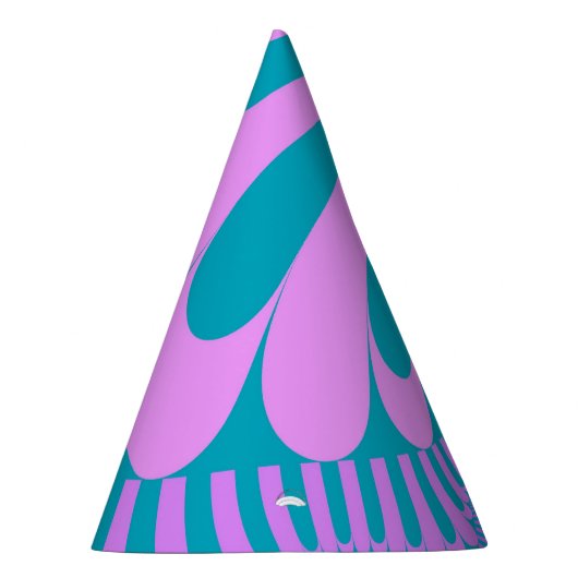 Roze en Blauwgroen lijn Feesthoedjes (Rechts)