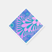 Roze en Blauwgroen lijn Servetten (Hoek)