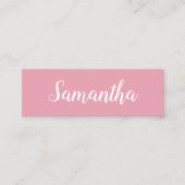 Roze en Blauwgroen minimalistisch ontwerp Mini Visitekaartje (Voorkant)