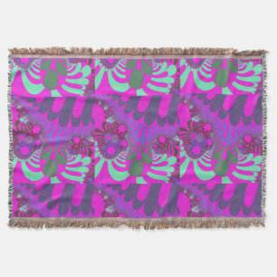 Roze en Blauwgroen modus Deken
