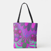 Roze en Blauwgroen modus Tote Bag (Achterkant)