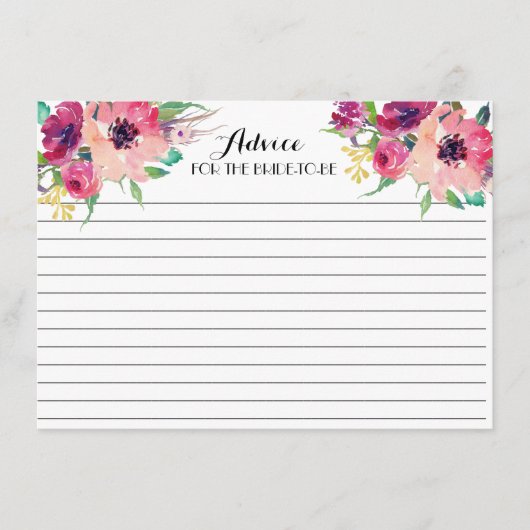 Roze en blauwgroen mooie Kaarten voor Floral Advic (Voorkant)