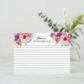 Roze en blauwgroen mooie Kaarten voor Floral Advic (Staand voorkant)