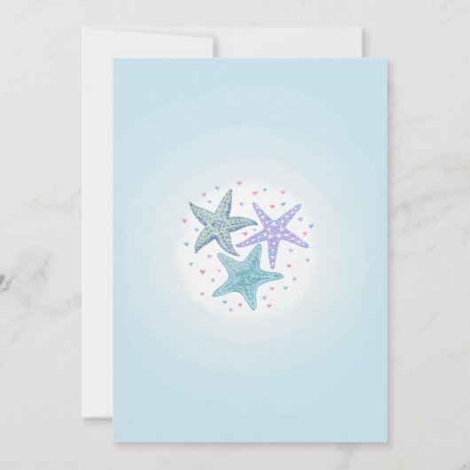 Roze en Blauwgroen onder het Zee Zeemeermin Verjaa Kaart (Achterkant)