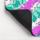 Roze en Blauwgroen Splatter verhit Muismat (Hoek)