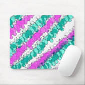 Roze en Blauwgroen Splatter verhit Muismat (Met muis)