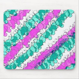 Roze en Blauwgroen Splatter verhit Muismat