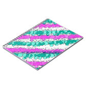 Roze en Blauwgroen Splatter verhit Notitieboek (Linkerzijde)