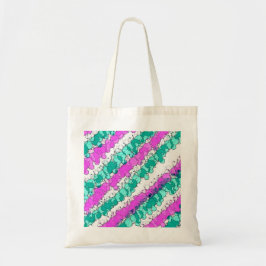 Roze en Blauwgroen Splatter verhit Tote Bag