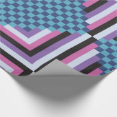 Roze en Blauwgroen tegels uit de jaren tachtig Cadeaupapier (Hoek)