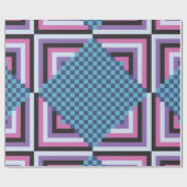 Roze en Blauwgroen tegels uit de jaren tachtig Cadeaupapier (Vlak)