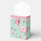 Roze en Blauwgroen tuinbouwproducten Bedankdoosjes (Geopend)