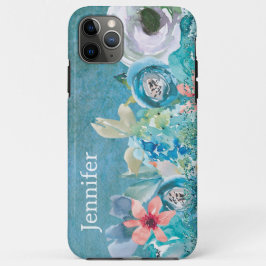 Roze en blauwgroen waterverf op maat Case-Mate iPhone case